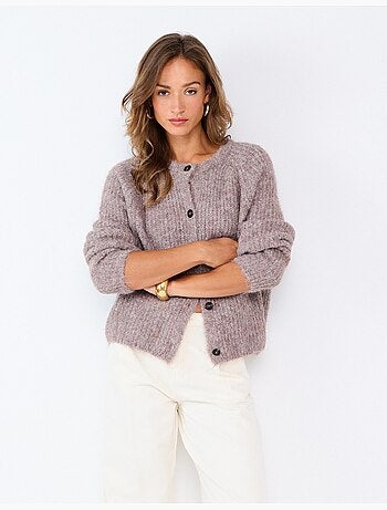 Chaqueta de punto con lana, mo fashion
