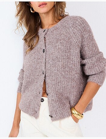 Chaqueta de punto con lana, mo fashion