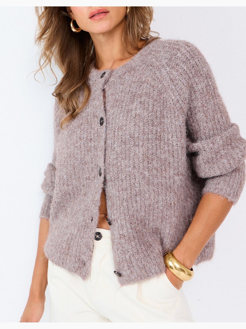 Chaqueta de punto con lana, mo fashion Beige - Kiabi