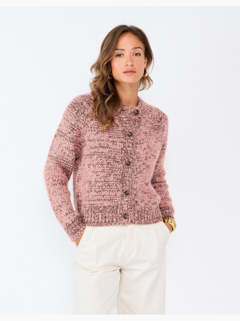 Chaqueta de punto con lana, mo fashion Rosa - Kiabi