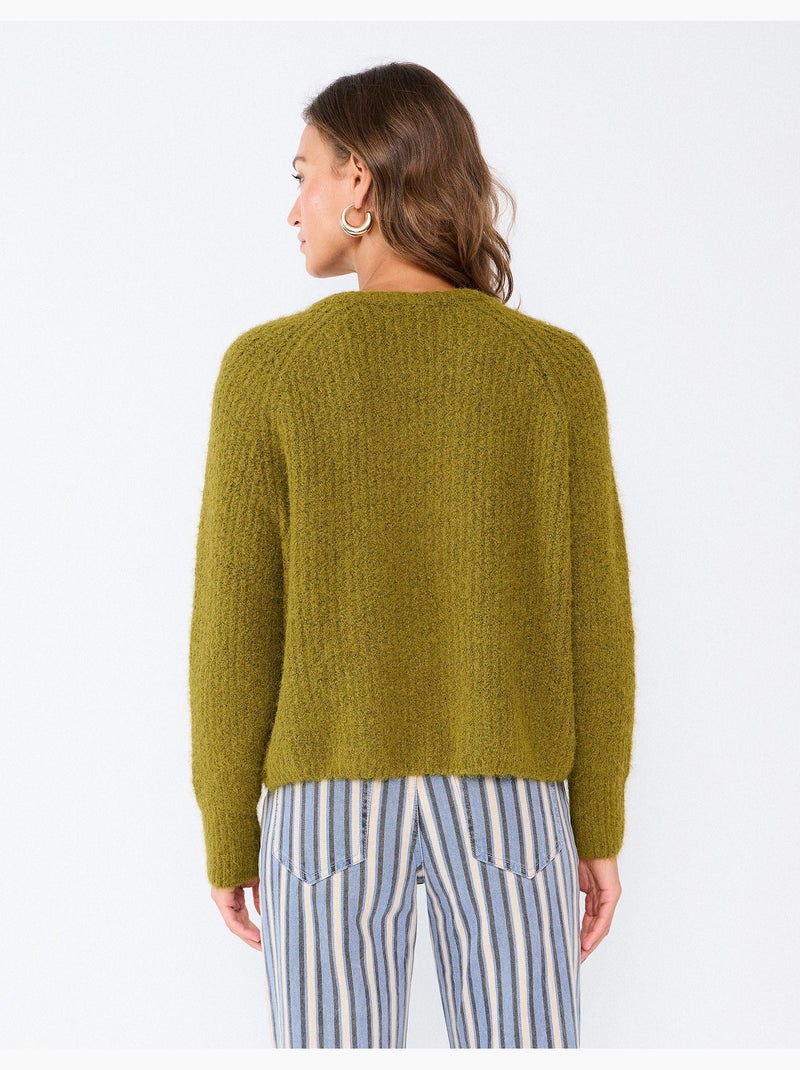 Chaqueta de punto con lana, mo fashion Verde - Kiabi