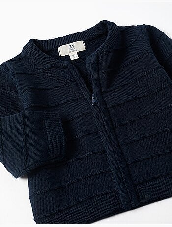 Chaqueta de punto con líneas en relieve