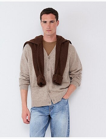 Chaqueta de punto con mezcla de lana, mo fashion