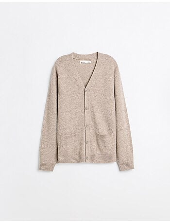 Chaqueta de punto con mezcla de lana, mo fashion