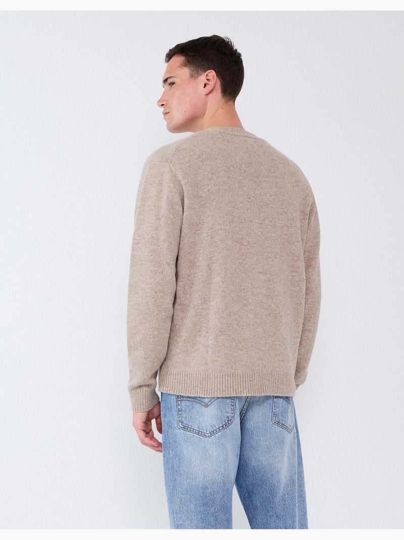 Chaqueta de punto con mezcla de lana, mo fashion Beige - Kiabi