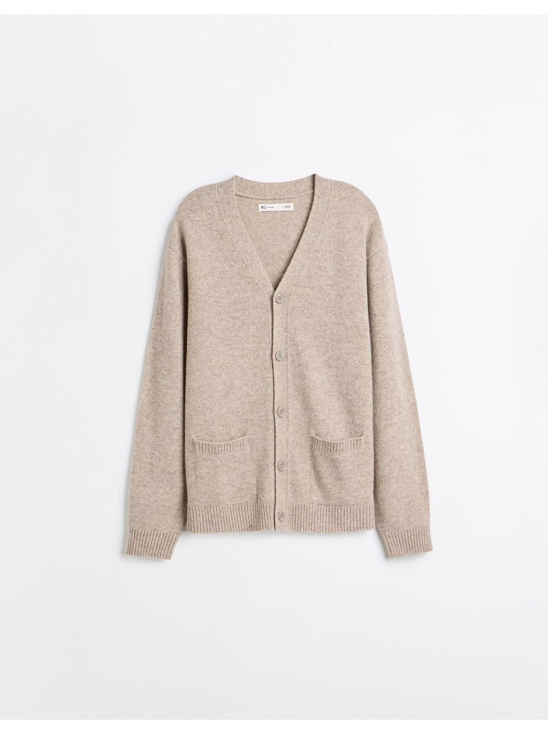 Chaqueta de punto con mezcla de lana, mo fashion Beige - Kiabi