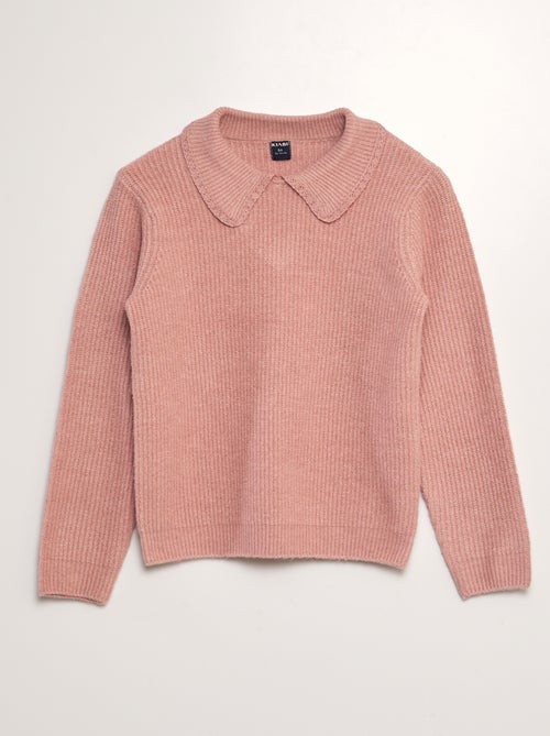 Chaqueta de punto con volante en el cuello - Kiabi