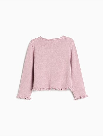 Chaqueta de punto con volantes, mo fashion