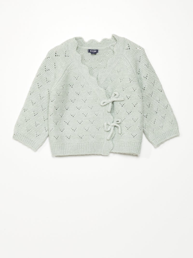 Chaqueta de punto cruzada VERDE - Kiabi