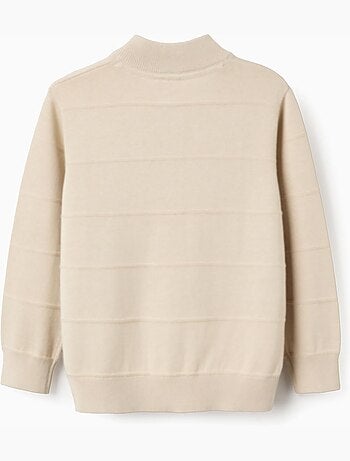 Chaqueta de punto de algodón con líneas en relieve