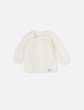Chaqueta de punto de bebé 50% algodón 50% poliéster reciclado