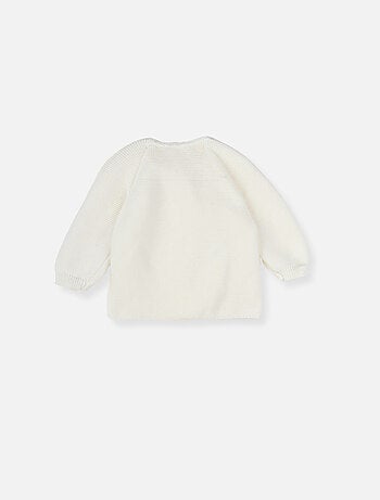 Chaqueta de punto de bebé 50% algodón 50% poliéster reciclado
