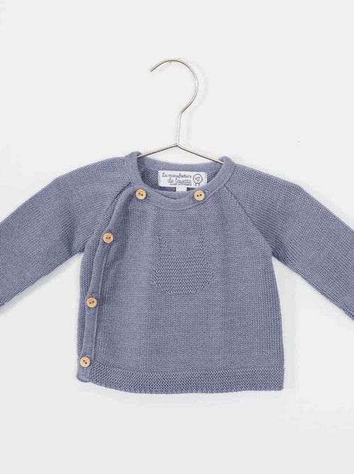 Chaqueta de punto de bebé en algodón - colección «petits chats» - Kiabi Chaqueta de punto de bebé en algodón - colección «petits chats» - Kiabi
