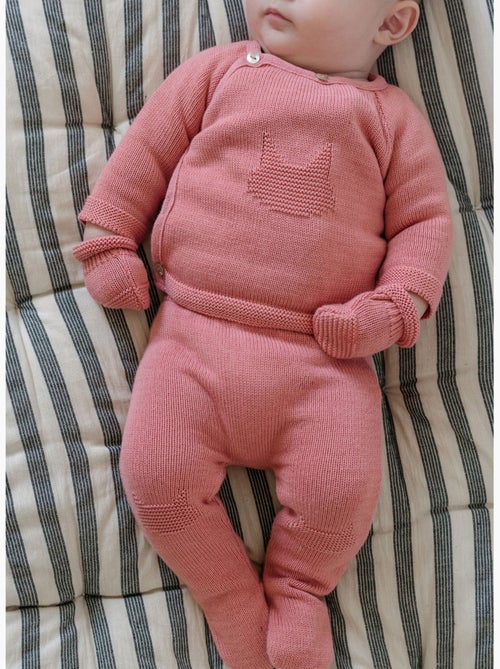 Chaqueta de punto de bebé en algodón - colección «petits chats» - Kiabi
