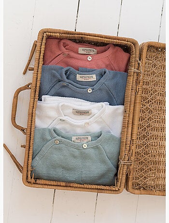 Chaqueta de punto de bebé en algodón - colección «petits chats»