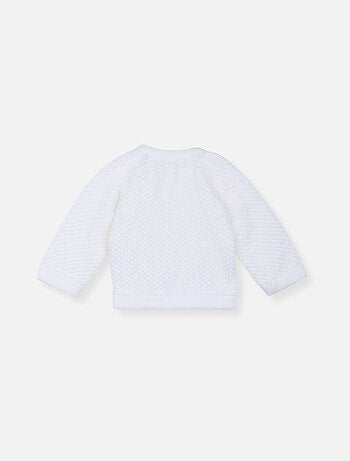 Chaqueta de punto de bebé nido de abeja
