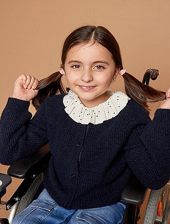 Chaqueta de punto de canalé - Fácil de Poner