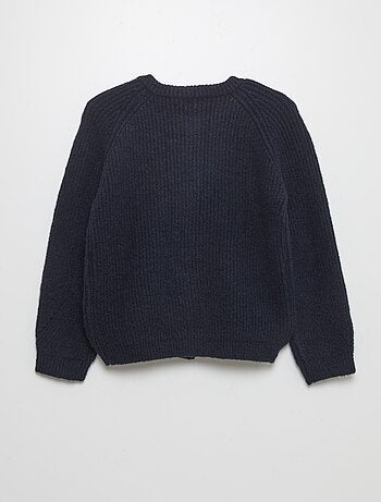 Chaqueta de punto de canalé - Fácil de Poner