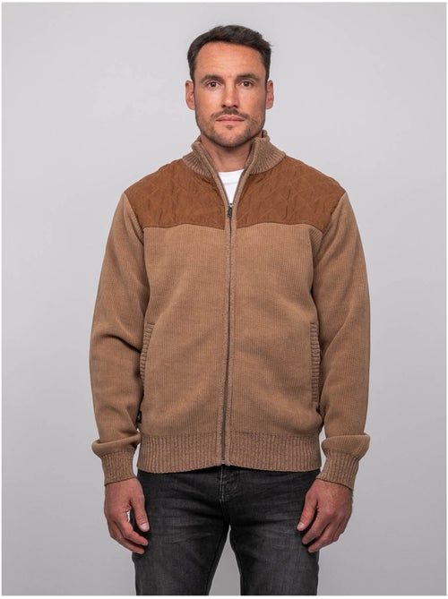 Chaqueta de punto de chenilla con cremallera lerotof - Kiabi Chaqueta de punto de chenilla con cremallera lerotof - Kiabi