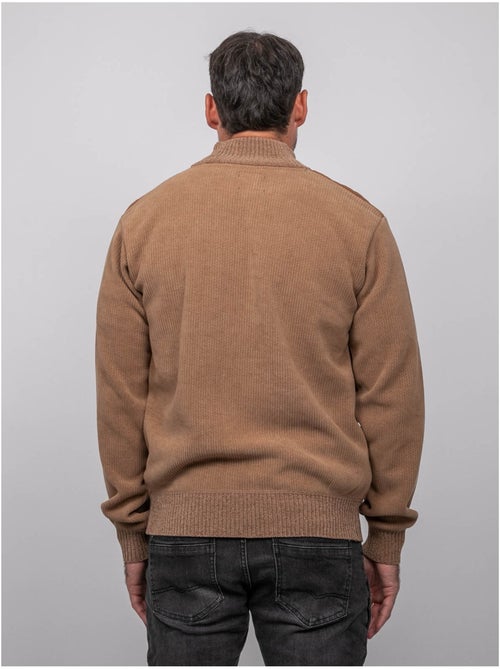 Chaqueta de punto de chenilla con cremallera lerotof - Kiabi Chaqueta de punto de chenilla con cremallera lerotof - Kiabi