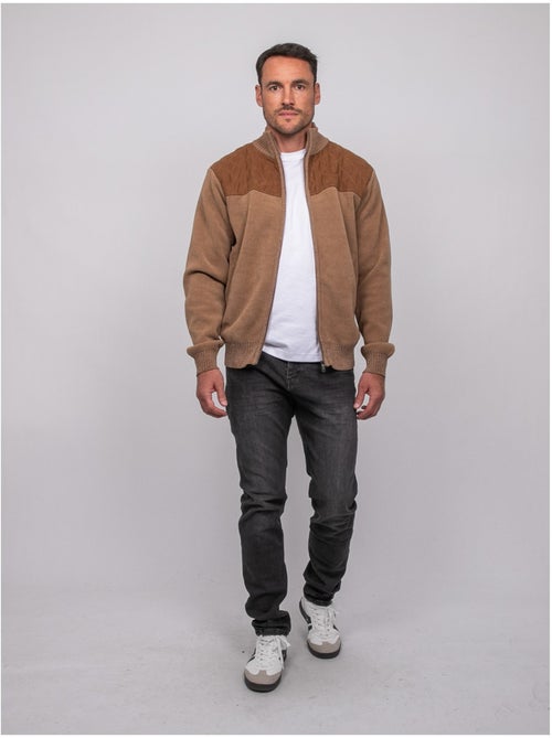 Chaqueta de punto de chenilla con cremallera lerotof - Kiabi Chaqueta de punto de chenilla con cremallera lerotof - Kiabi