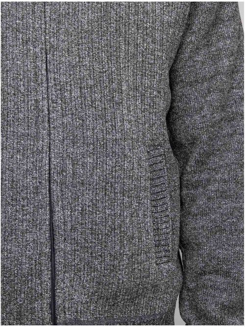 Chaqueta de punto de chenilla con cremallera y cuello alto limago - Kiabi