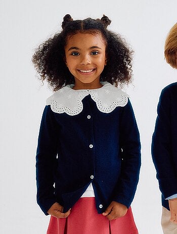 Chaqueta de punto con cuello redondo