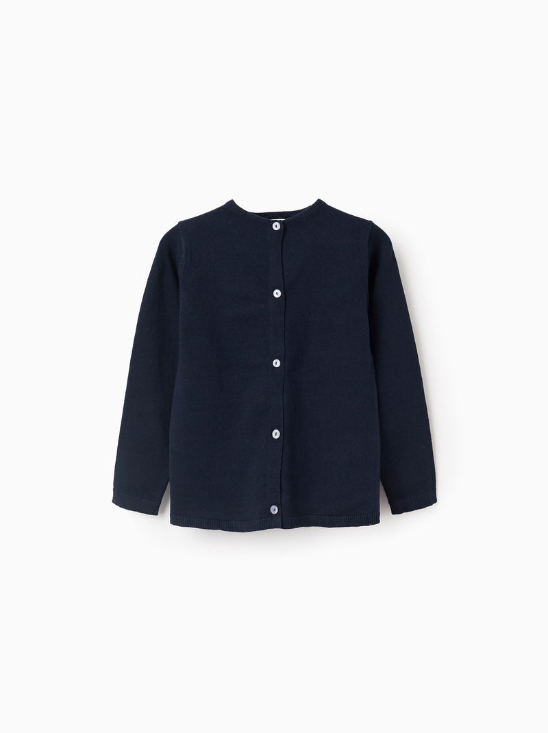 Chaqueta de punto de cuello redondo Azul oscuro - Kiabi