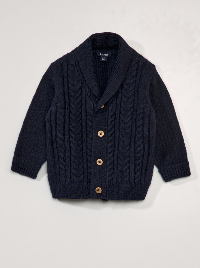Chaqueta de punto de fantasía azul - Kiabi