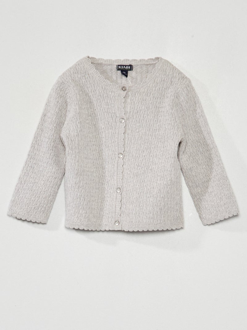 Chaqueta de punto de fantasía BEIGE - Kiabi