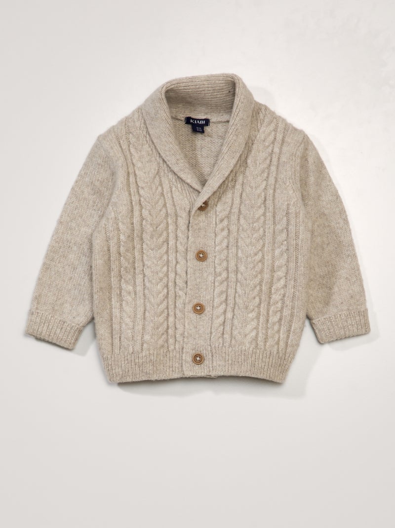 Chaqueta de punto de fantasía BEIGE - Kiabi