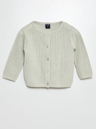 Chaqueta de punto de fantasía calada