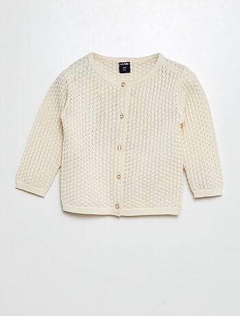 Chaqueta de punto de fantasía calada