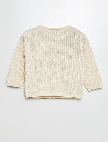 Chaqueta de punto de fantasía calada