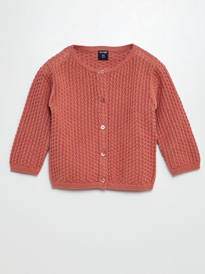 Chaqueta de punto de fantasía calada ROSA - Kiabi