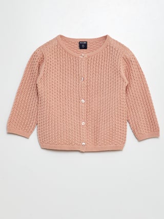 Chaqueta de punto de fantasía calada