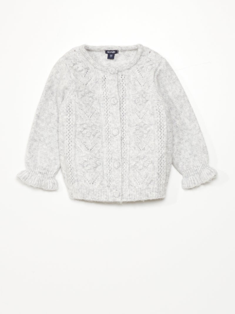 Chaqueta de punto de fantasía GRIS - Kiabi