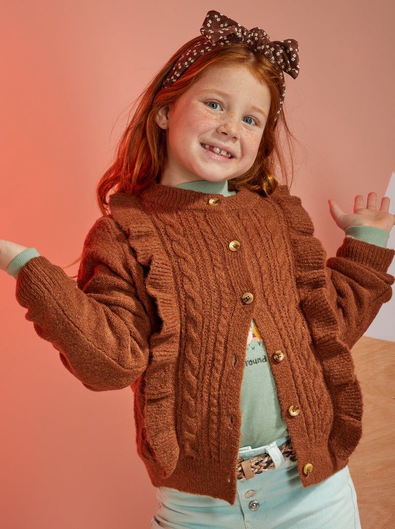 Chaqueta de punto de fantasía MARRON - Kiabi