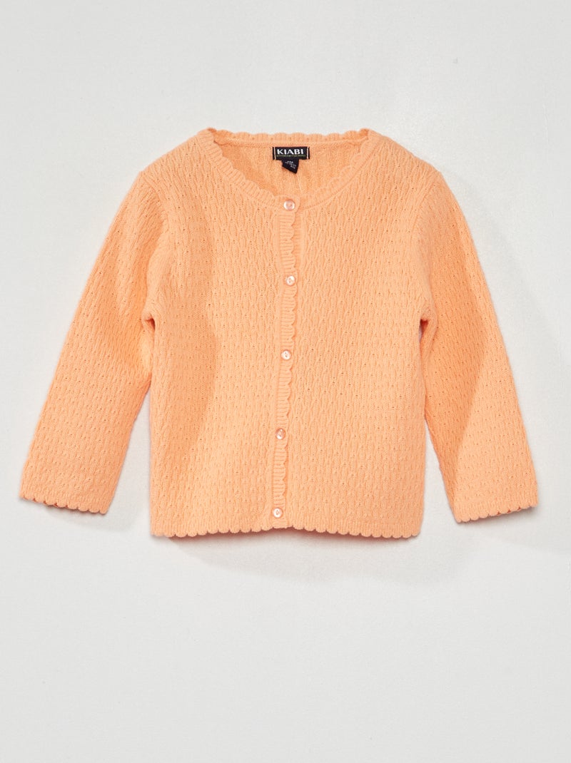 Chaqueta de punto de fantasía NARANJA - Kiabi