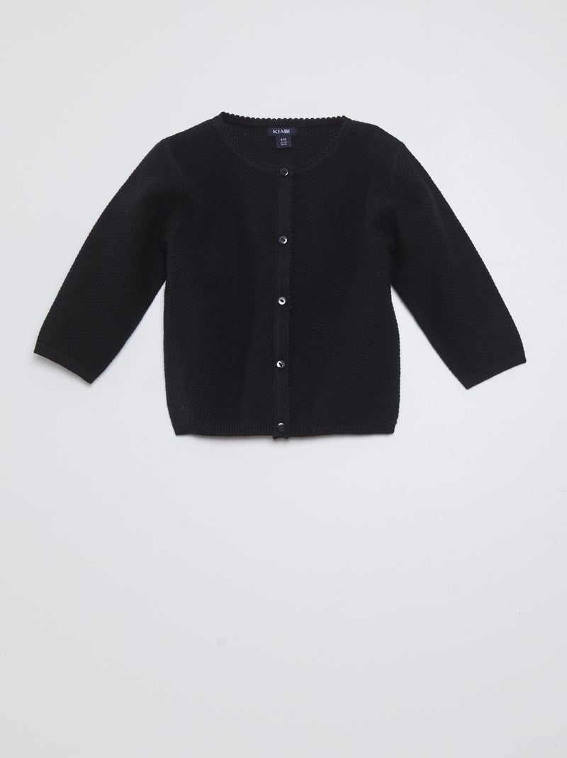 Chaqueta de punto de fantasía negro - Kiabi