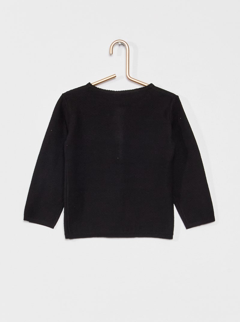 Chaqueta de punto de fantasía negro - Kiabi