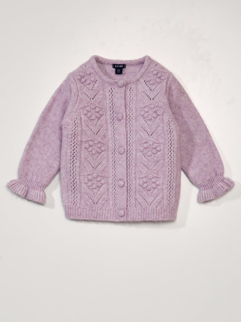 Chaqueta de punto de fantasía PURPURA - Kiabi