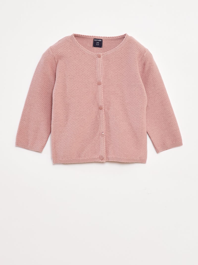 Chaqueta de punto de fantasía Rosa - Kiabi