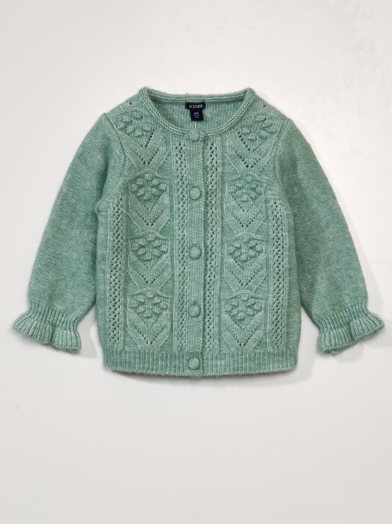 Chaqueta de punto de fantasía VERDE - Kiabi