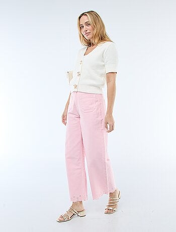 Chaqueta de punto de manga corta con botones originales