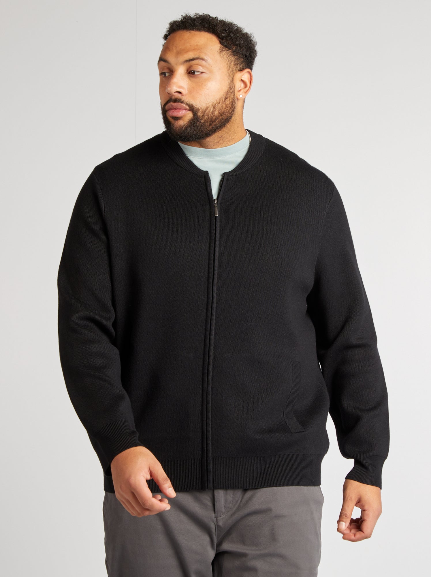 Chaqueta Minimalista Con Cremallera - Negro - HOMBRE | H&M ES