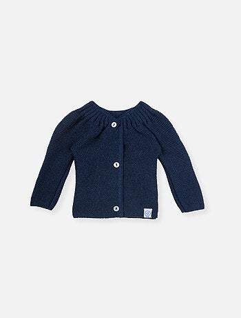 Chaqueta de punto de recién nacido con botones
