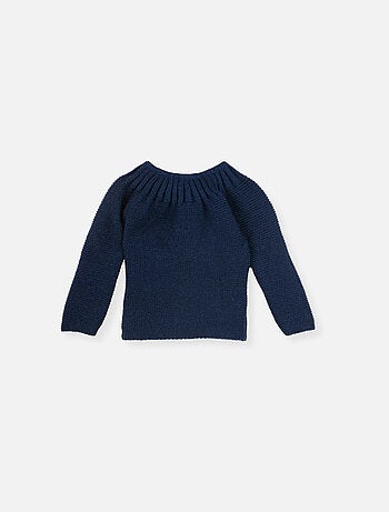 Chaqueta de punto de recién nacido con botones