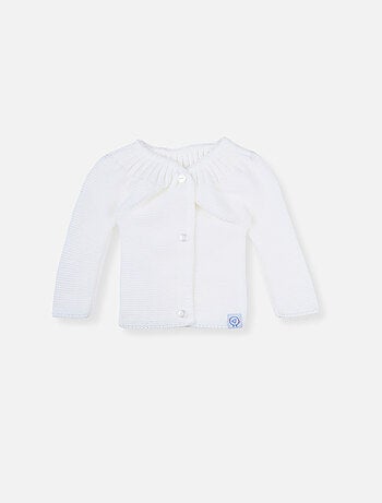 Chaqueta de punto de recién nacido con botones