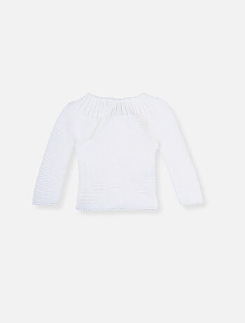 Chaqueta de punto de recién nacido con botones